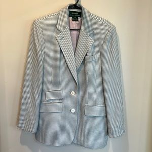 Ralph Lauren Baby Blue Hounds Tooth Blazer